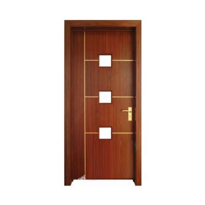 China venneer mdf mdf modern interior door modern flow series glass wood door for sale