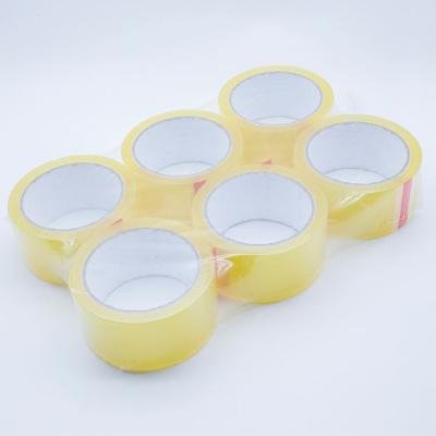 China Waterproof Clear Jumbo Roll Wrapping Tape Free Sample Bopp Packaging Tapes With Logo Customized for sale