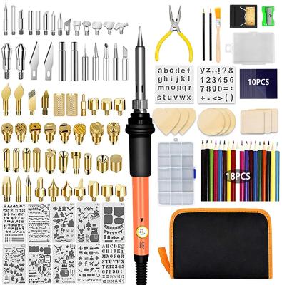 China 125PCS Wood Burning Kit, Wood Burning Tool Kit with Soldering Iron Tips for Adults FK-9160-125 in 1 for sale