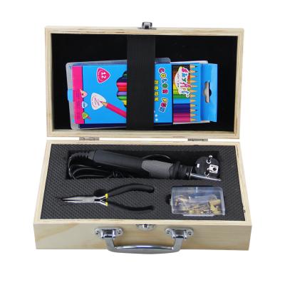 China New Regular Welding Pyrography DIY Pyrography Pen Wood Burning Kit Performance Tools Set With Wooden Box for sale