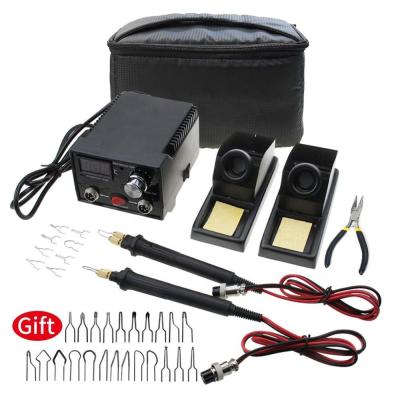 China Regular Performance 110V 60W Pyrography Soldering Machine with Pen Soldering Iron Adjustable Temperature Control Wood Burning Kit Set Wood Burners Tool for sale