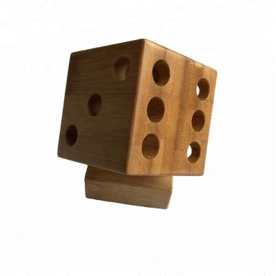 China Hot Sale Eco-Friendly Bamboo Magic Cube Pen Holder for sale