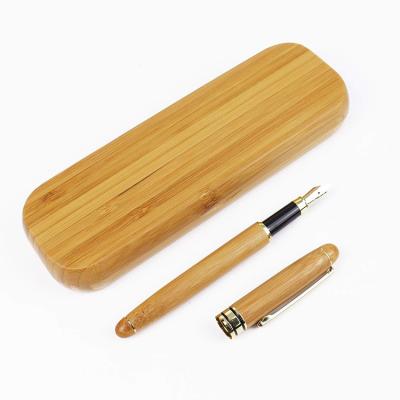 China China bamboo fountain pen with storage box bamboo pen with box for sale