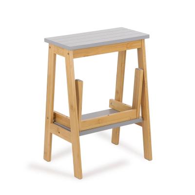 China Storage 100% Natural Bamboo Plank Stable Sturdy Folding Bamboo Stool for sale