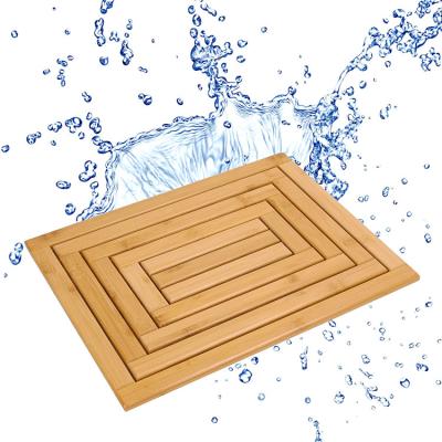 China Wooden Bamboo Bath Mat For Bathroom Non Slip Eco - Friendly Sustainable for sale