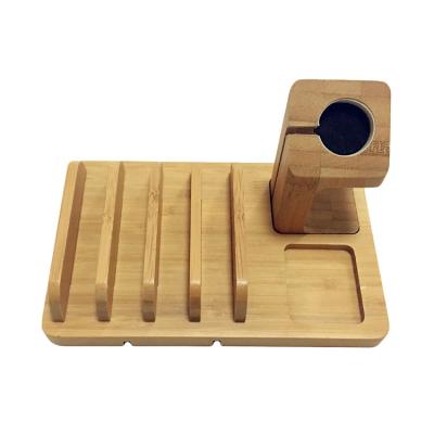 China Cheap Price Bamboo Mobile Cell Phone Bamboo Stand Lazy Phone Stand for sale