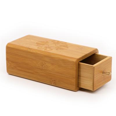 China Morden Jewelry Bamboo Cosmetic Storage Box Storage Box Pull-Out Storage Box for Gathering Small Jewelry for sale