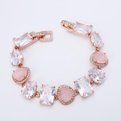 China FASHIONABLE Resin Rubber Glass Women Bracelet Jewelry Flower Fashion Stone Bracelet for sale