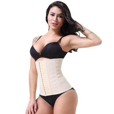 China Large Trainer XS-6XL 9 Antibacterial Rubber Steel Bone Steel Bone Waist Cincher Latex Hook Waist Training Corset With Cavity for sale