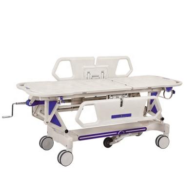 China Cheap Patient Transport Trolley Metal Emergency Manual Stretcher for sale