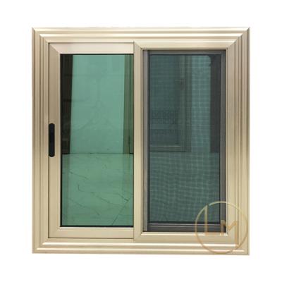 China Wall Mounted Aluminum Sliding Folding Screen Track Rail Profile Tempered Glass Aluminum Sliding Window for sale