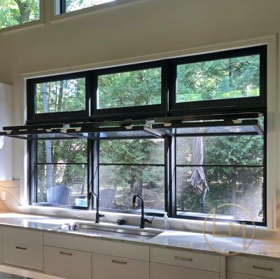 China Hot Selling Bi Folding Sliding Screen Double Glazed Narrow Thin Frame Updown Window Vertical Folding Double Folding Door for sale