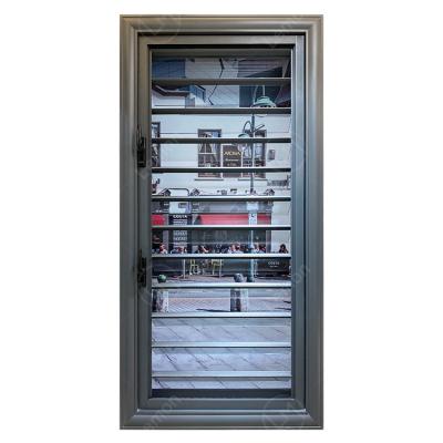 China Magnetic Screen The Philippines Awning Aluminum Window Franch Tempered Glass Shutter Window Waterproof Design for sale