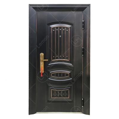 China Custom Modern Front Steel Security Door For Modern Single Exterior Bedroom Design Main Door for sale