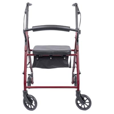 China Lightweight High Iron Portable Rollator Steel With Brake Cable Wheelchair For Elderly Person for sale