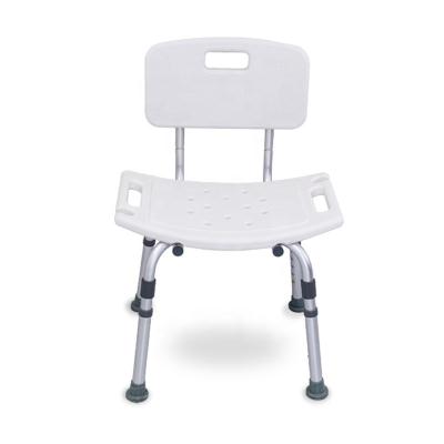 China Aluminum Alloy & Original factory newer HDPE for adult shower chair with backrest for sale