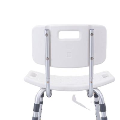 China Aluminum Alloy & HDPE hot sale and high quality shower chair with backrest for handicap for sale