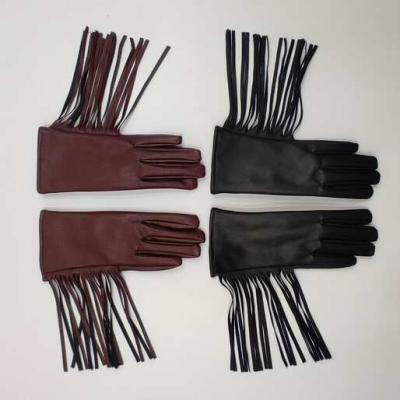 China Fashion\Lady Comfortable Fashionable Stylish PU Gloves Tassels And Hot Style With Touch Screen Function for sale