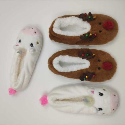 China Fashion\comfortable\warm ladies slipper with animal face, with anti-slip on unicorn and botom elk for sale