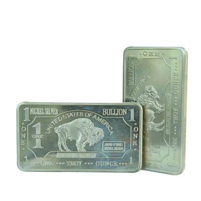 China New 1 oz Nickel Silver Buffalo Bar from Europe for sale