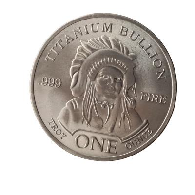 China Europe Coins For Sale 1 Ounce 999 Titanium Buffalo Bullion Bar Indian Main Round Coin A068 for sale