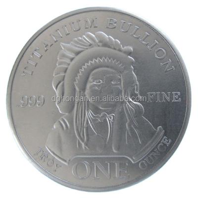 China 1 Ounce 999 Titanium Bullion India Buffalo Round Custom Indian Coin Drop Shipping Order Is Welcomed for sale