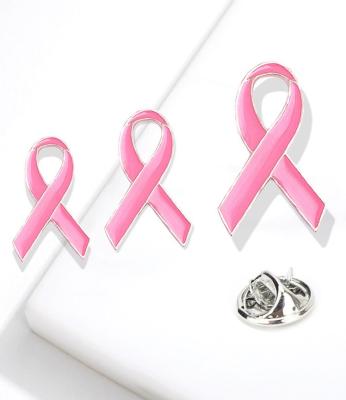 China International Wholesale Breast Cancer Awareness Enamel Lapel Pink Ribbon Pins for sale