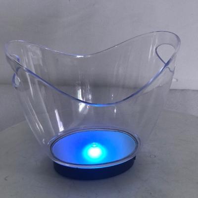 China Fashion Eco-friendly Transparent Nightclub Plastic Acrylic Ice Bucket For Red Wine Beer Ice for sale