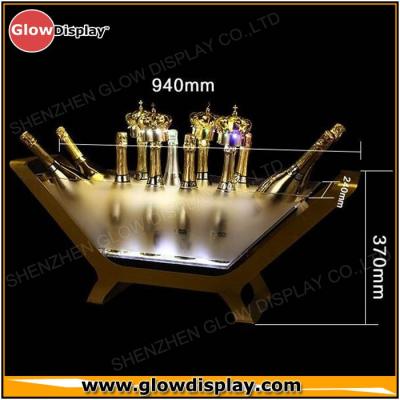 China Stocked Boat Shape Tall 12bottles Led Illuminated Ice Bucket Champagne Bucket for sale