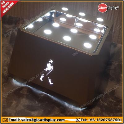 China Highlight for your GlowDisplay Johnnie Walker Gold Led Light Up Bar Glorifier Bottle or Bottle for sale