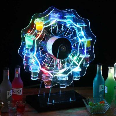 China Highlight for your Ferris Wheel Shot Glass Display LED Bar Bottle or Wine Rack Holder for sale