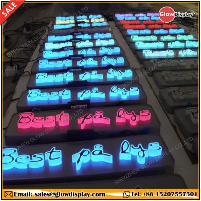 China GlowDisplay Wall Mounted LED Acrylic Letter Signs Light Box LED Panel Acrylic Letters for sale