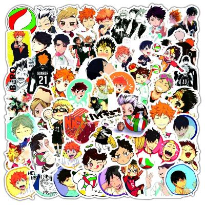 China 50Pcs Haikyuu Sticker Decorative Stickers For Girl Student Bottle Fridge Guitar Luggage Laptop Volleyball Cartoon Stickers for sale