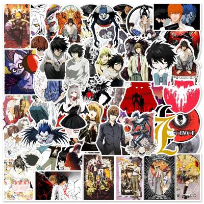 China Decorative Sticker 50Pcs Japan Cartoon Death Note Label Sticker For Car Decor Skateboard Luggage Laptop Anime Stickers for sale