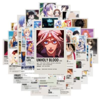 China Waterproof+Eco-friendly 50Pcs Japanese Anime Collection Poster Stickers For Kids Labels Demon Slayer Waterproof Sticker Laptop for sale