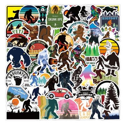 China Waterproof+Eco-friendly 50Pcs Sasquatch Bigfoot Savage Adventure Sticker For Waterbottles Outdoor Luggage Laptop Stickers waterproof for sale