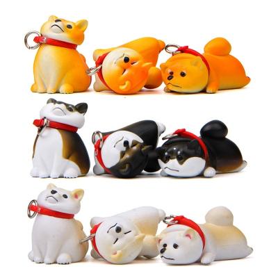 China China Cute Toy Self Healing Warmth Series Dog Rejecting Shiba Inu Key Chain Handcrafted Furnishing Figures for sale