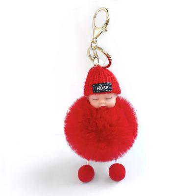 China Fashional New Fashion Accessories Bag Tmall Taobao Doll Jeans Accessories Doll Enamel Wool Ball Key Pendant for sale