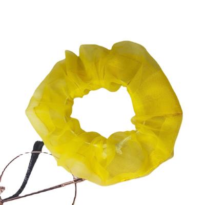 China New Fashional Large Intestine Hair Circle Best Service Fashion Plaid Color Chiffon Fabrics Scrunchies Hair Ties for sale