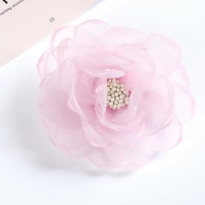 China Trendy Fashion Wedding Gift Flower Fabric Bead Merchant Pin for sale