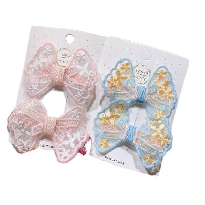 China Fashional Fashion Kids Cloth Bow Hairpin Baby Girls Flower Hairpin Hair Accessories Kids Floral Hair Clip for sale