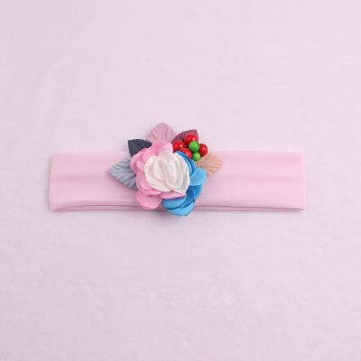 China Fashional Baby Hair Band Nylon Flower Hair Band Toddler Girl Newborn Hair Bow Accessories for sale