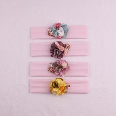 China Fashional Factory New Fashion Bow Headband Accessories Elastic Nylon Hair Band Baby Wholesale Headband Large for sale