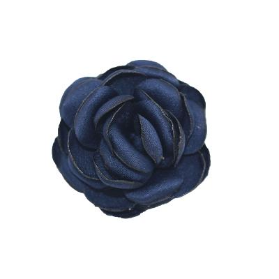 China New 4CM mini party edge flower roasted sash curved edge cloth flower elastic band hairpin accessories 6 colors for sale