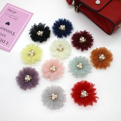 China Fashional 6cm Chiffon Yarn Flower Artificial Flower DIY Accessories Wedding Party Home Decoration Flower for sale