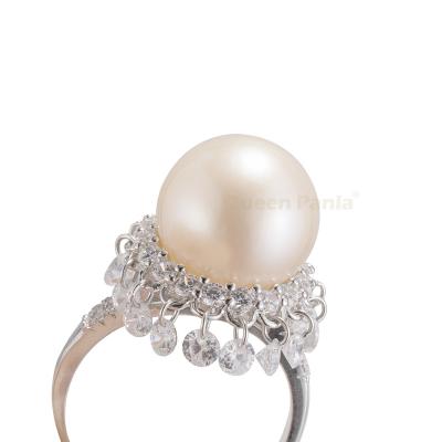 China Korean version of the CLASSIC Queen of Panla of the pearl ring fashion celebrity fashion baroque freshwater ring of sensitive personality for sale