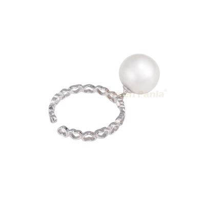 China Panla Queen Jewelry CLASSIC 925 Freshwater Pearl Ring Settings Adjustable Size DIY Silver Pearl Ring Holder for sale