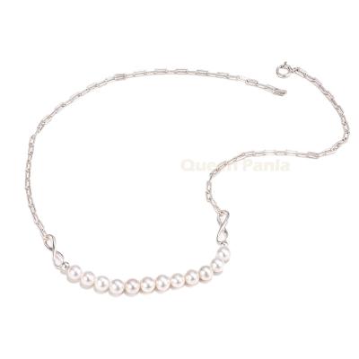 China Panla Queen Design Trendy Real Freshwater Cultured Genuine Natural Freshwater Pearl Necklace for sale