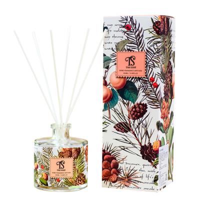 China Home Fragrance Reed Diffuser Reed Diffuser Gift Set With Toilet Wholesale Colorful Box 100ml 200ml for sale