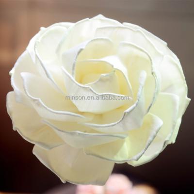 China Bent-petal Rose Artificial Sola Wood Flower from China for sale